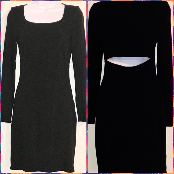 Helmut Lang Dresses & Skirts - Helmut Lang Black Open Back Stretch Pencil Dress